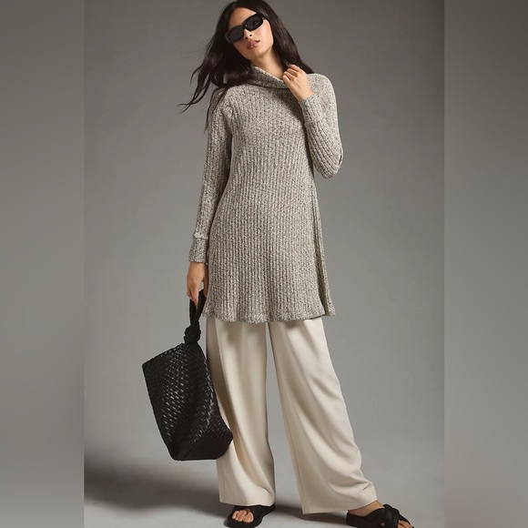 Anthropologie Long-Sleeve Turtleneck Sweater Mini Dress NWT - Picture 3 of 6